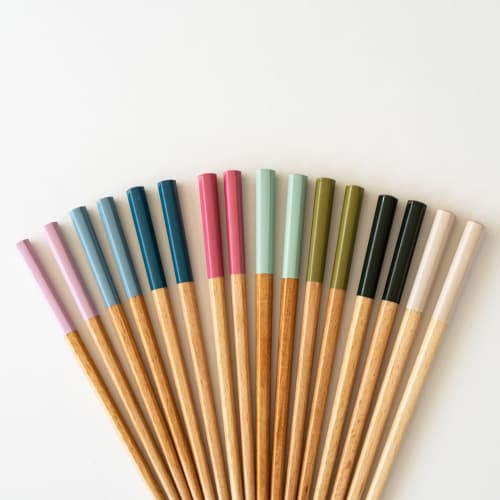 Sunny Life Design Children's Chopsticks, Dishwasher Safe, Antibacterial Finish, Natural Wood, Hexagonal, 19cm, Ages 10-12, Select, Mint Light Blue, Ma