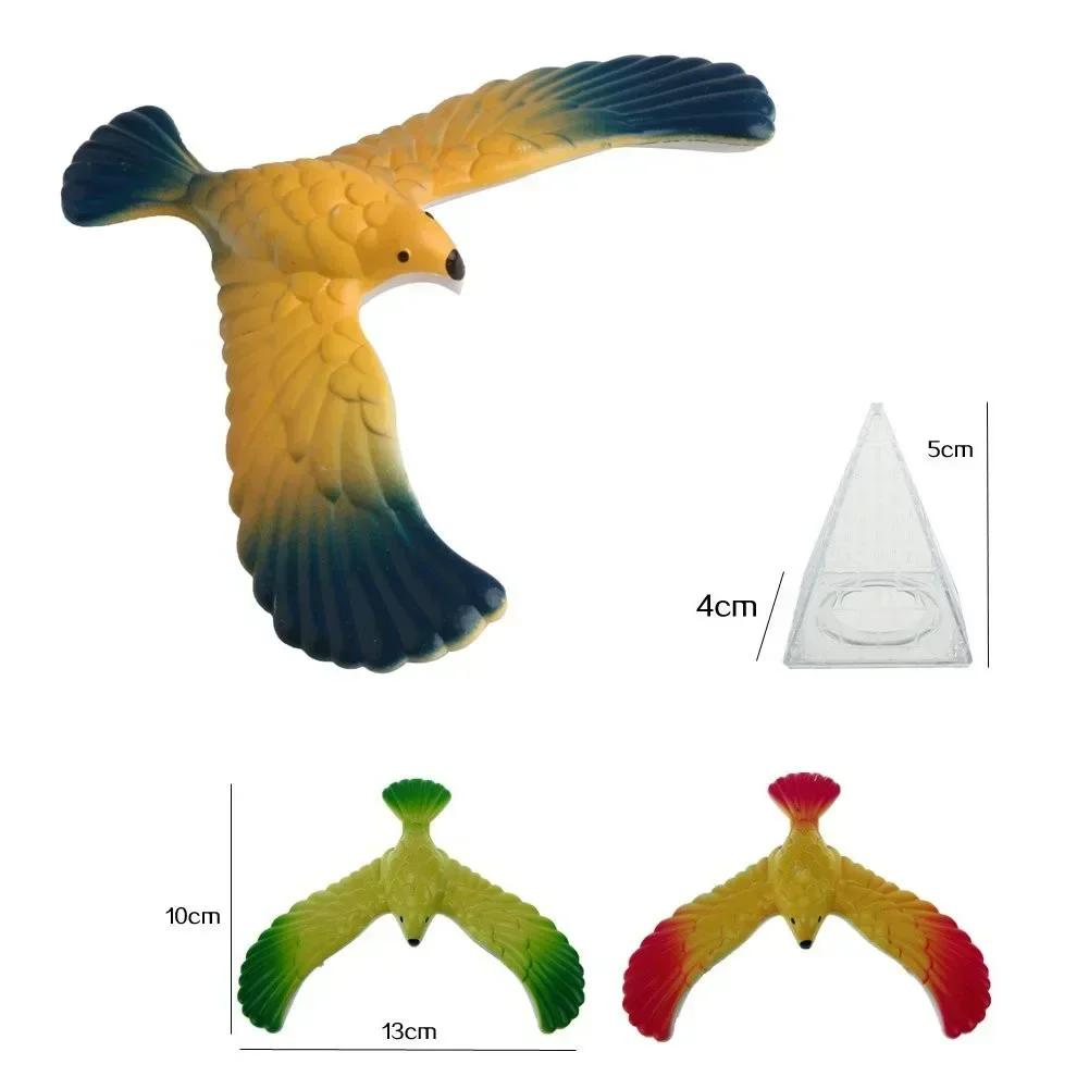 Balancing Eagle with Pyramid Stand Magic Bird Desk Decor Funny Gadgets Novelty Toys for Children's Gift Miniature Figurines