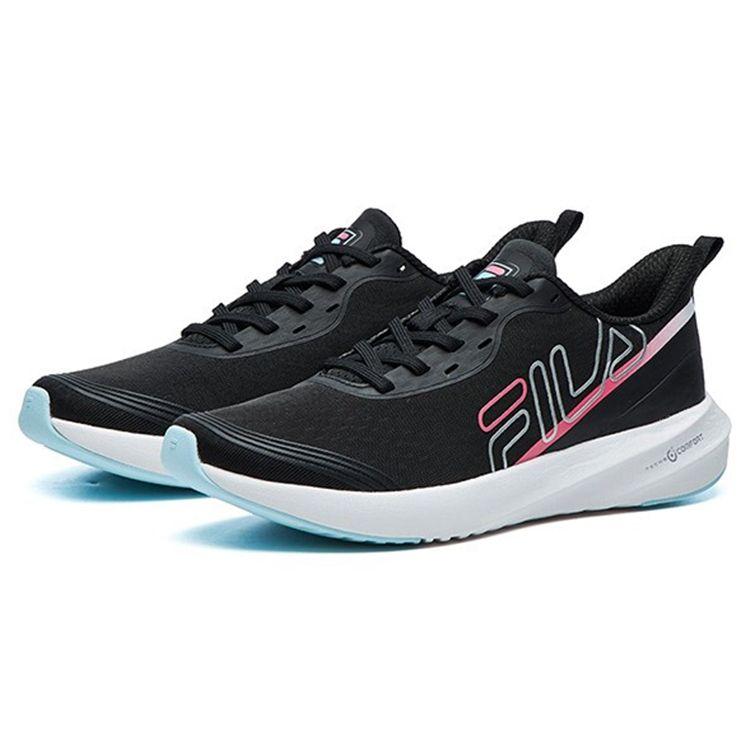 Fila Athletics Vola Run Round Toe Lace-Up Low-Top Running Shoes Women sneaker Black A12W122204FBK