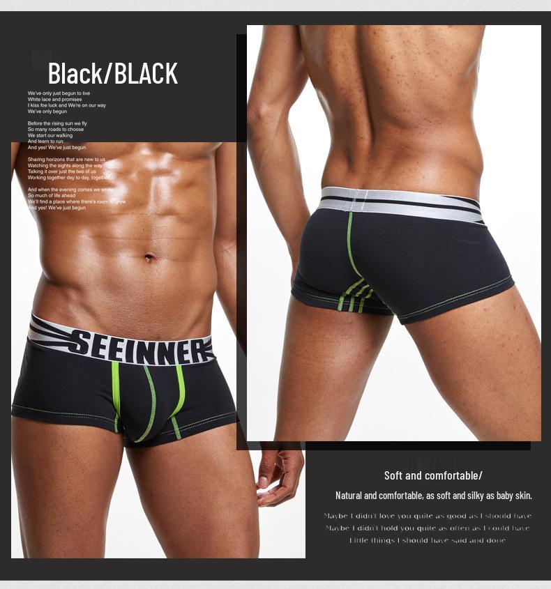 Herrkalsonger i kammad bomull som andas, med medelhög midja och höftlyftande effekt från Seeinner