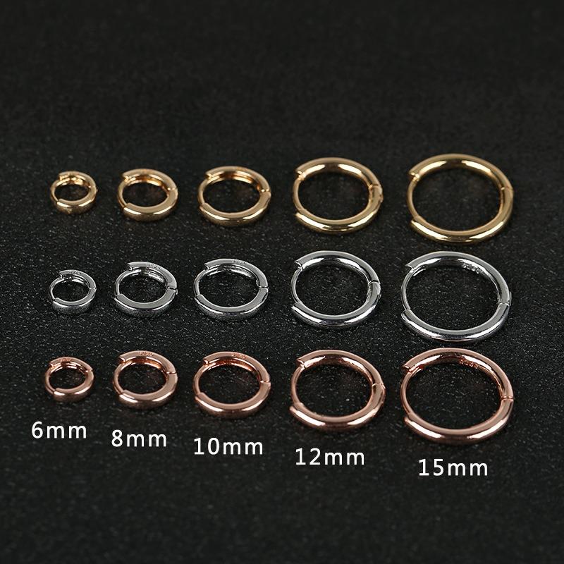 2pcs Fashion Hoop Earrings, Gold Color Tiny Cartilage Earrings Piercing Zircon Trendy Female Hoops Earrings For Women Men
