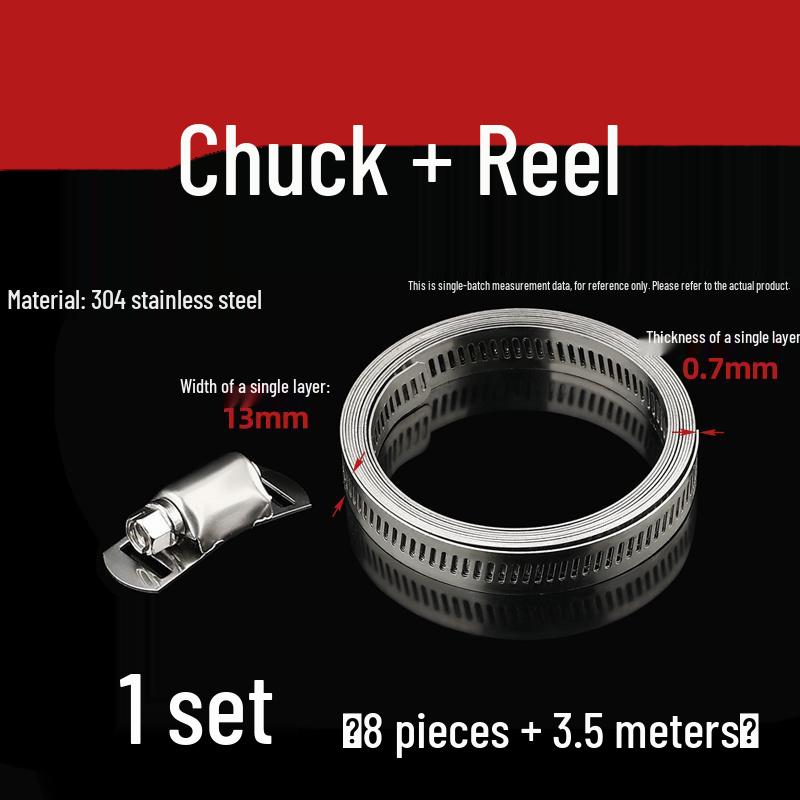 Large 304 Stainless Steel Hose Clamp Band for DIY Pipes