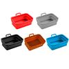 2pcs Rectangle Air Fryers Basket Silicone Oven Baking Tray Heat-insulation Non-stick for Home Kitchen Oven Steamer Cooker