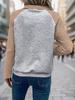 Women's Autumn/Winter 2026 Color Block Polo Collar Hoodie - Casual Simple Style Pullover