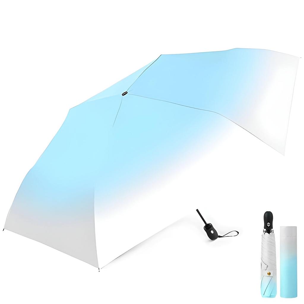 Folding parasol JIS Safe automatic folding light heat folding UV folding for both sunny and rainy rainy season wind water compact and convenient to