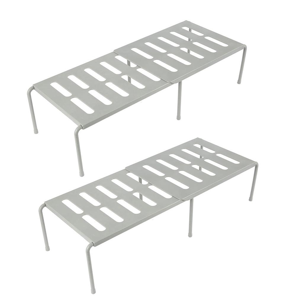 Ausziehbares Küchenregal, multifunktional, erweiterbar, stapelbar, verschiebbar, platzsparend, für Wohnschränke, Geschirr-Organizer-Rack