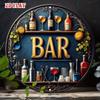 Vintage Metal Tin Sign Round 20 Cm Retro Bar Wall Art Aluminium Plaque Man Cave Pub Garage Home Decor