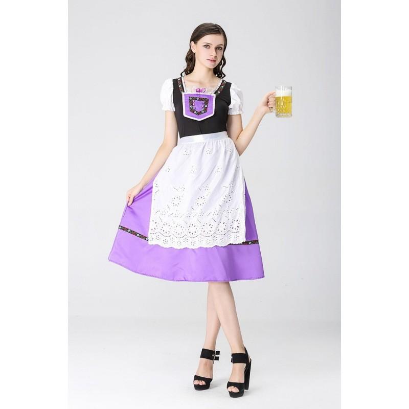 Women's Bavarian Oktoberfest Outfit Gorgeous Maid Costume With Elegant Polyester Fabric