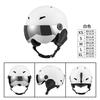 Unisex Ski Helmet Cover With Visor Adults Kids Winter Outdoor Snow Sports Safety Gear