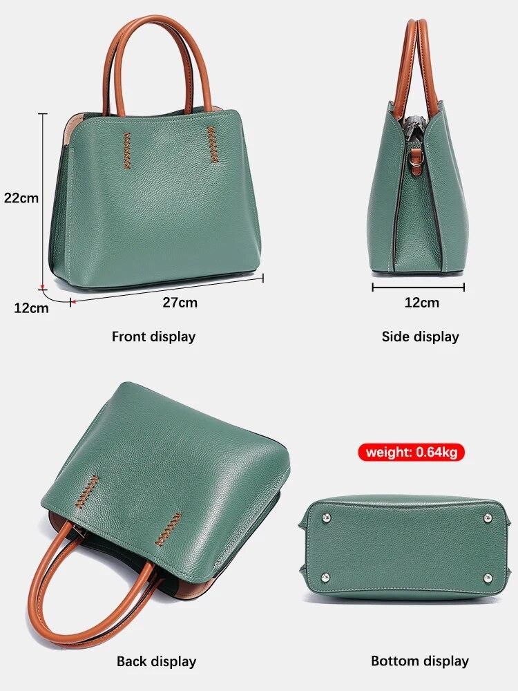 Dámská kožená nákupní taška Zency, velká taška přes rameno, crossbody, 2024, velikost pro ženy