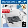 Wenko siège baignoire, siege baignoire adultes, personnes agées, longueur ajustable, capacité de charge 120 kg, aluminium-plastique