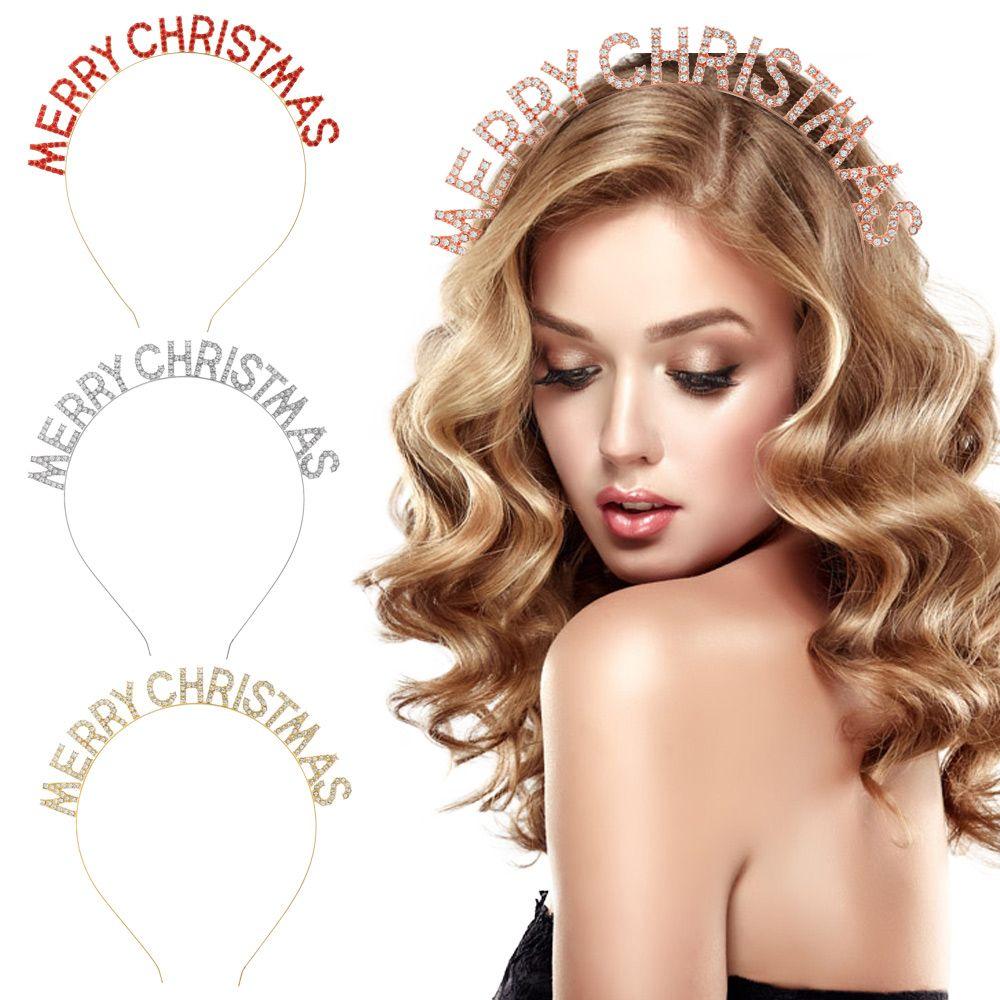 Styling Women Ladies Girls MERRY CHRISTMAS Headband Xmas Headpiece Party Tiara Hair Hoop