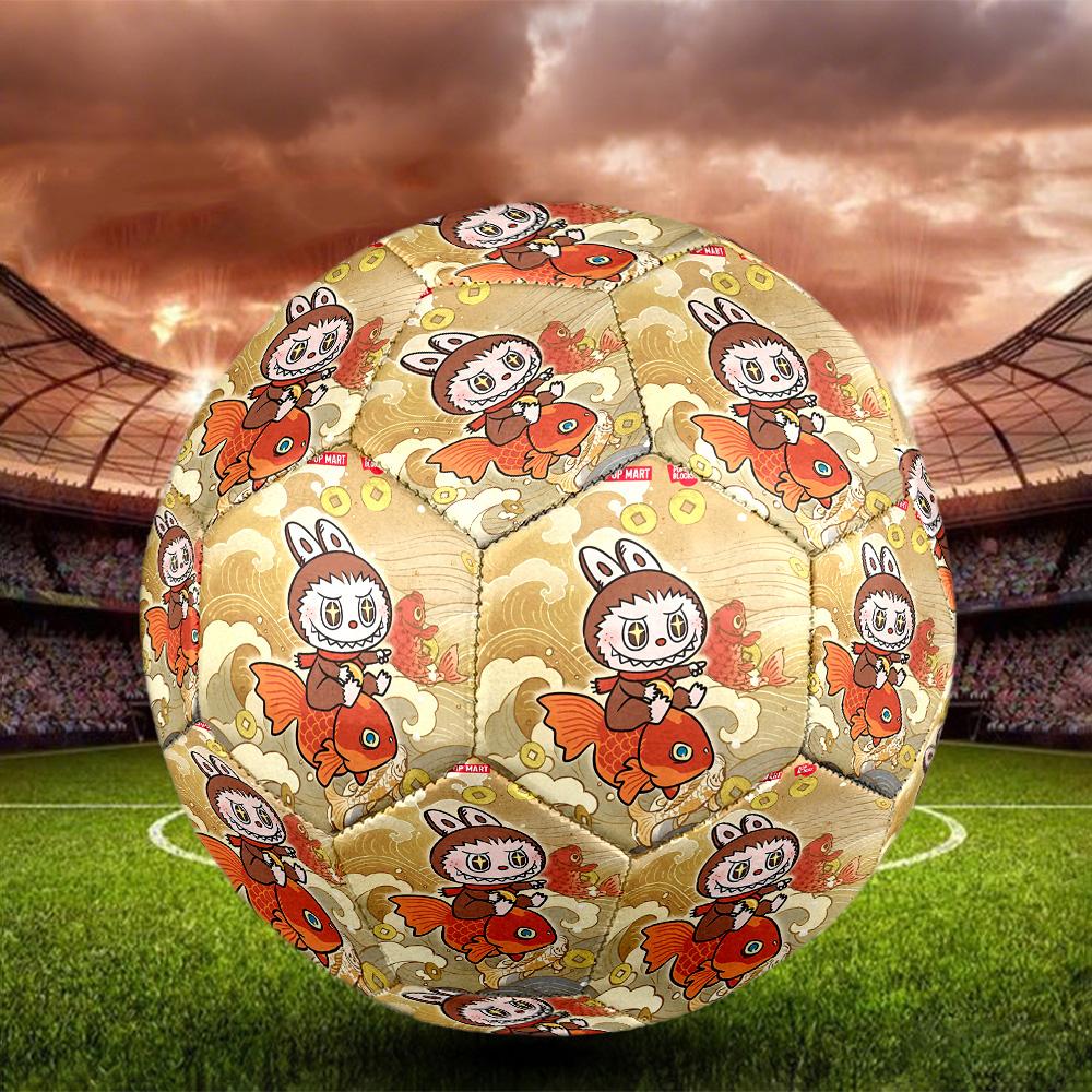 Labubu Print Size 5 Soccer Ball, Standard Match Football for Sports Game and Team Practice, Ideal Gift for Soccer Fans