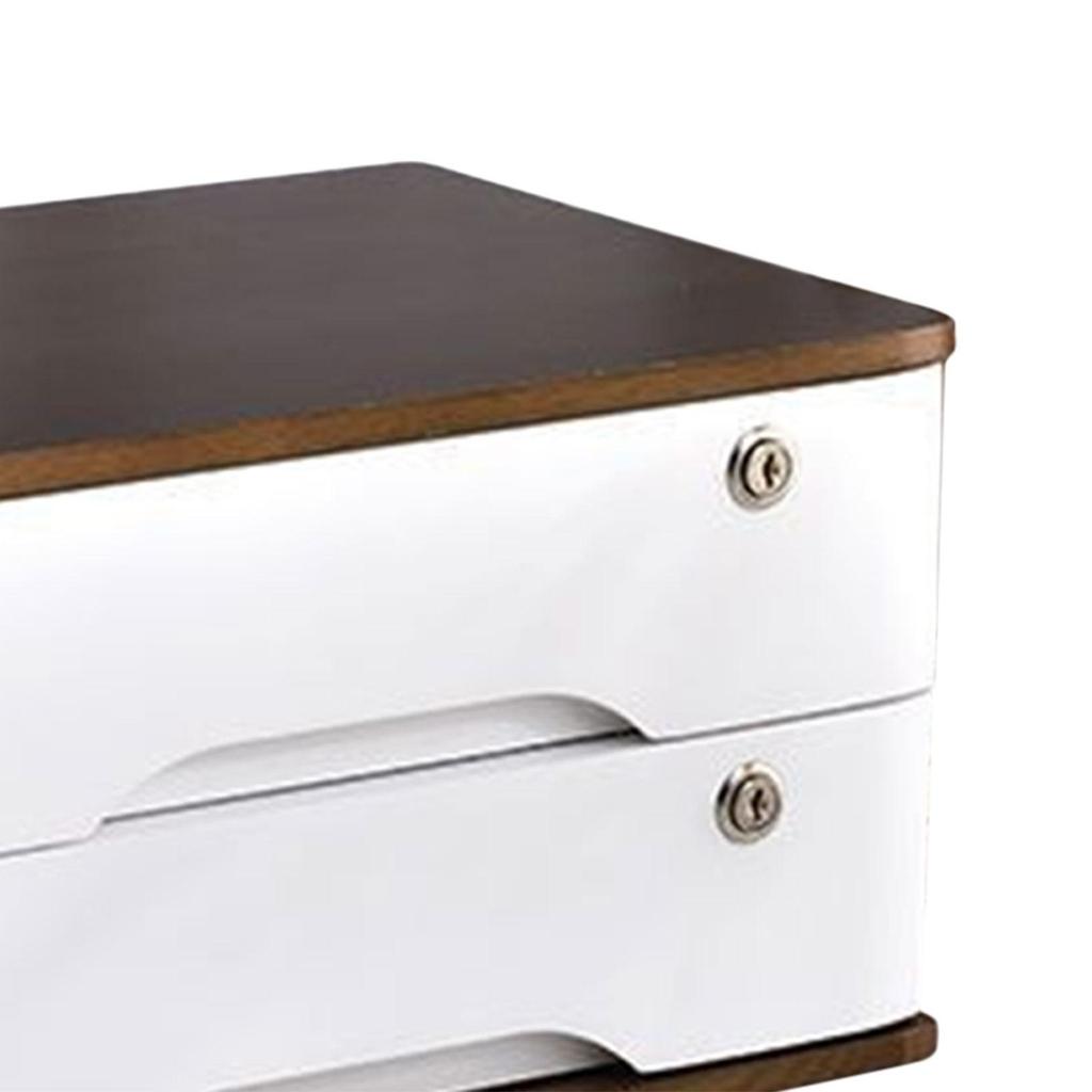 Chic Lockable Wooden Storage Box for Office