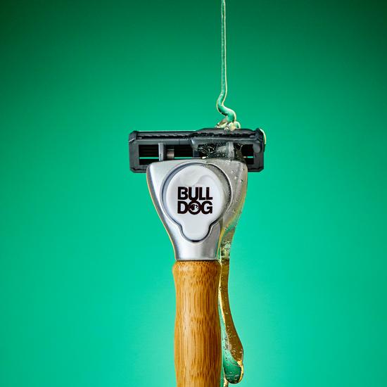 BULLDOG Original Bamboo 5-Blade Razor (1 Handle + 2 Blades)