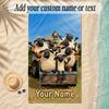 Beach TowelShaun the Sheep Custom Name Text Personalized Soft Towel for Beach Pool Indoor Home Decor Gift