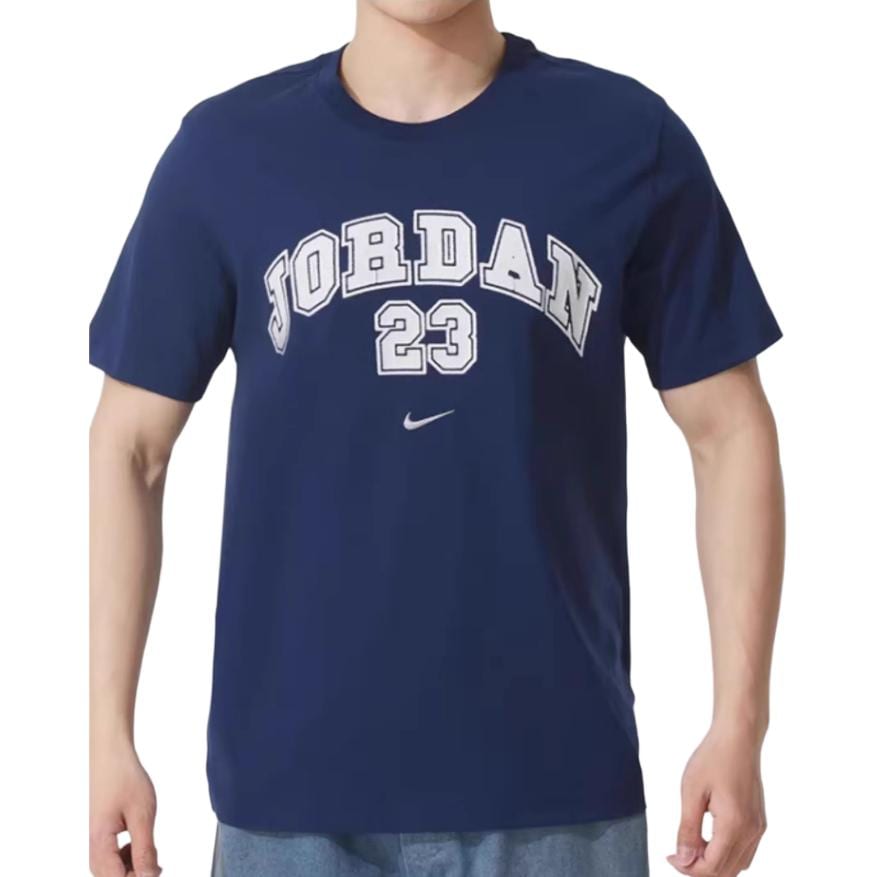 Jordan MVP T Shirts Men's Blue Crew Neck Moderate IB7525-410