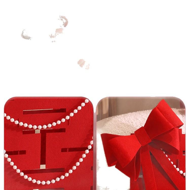 3D Double Happiness Wedding and Engagement Floor Ornament Set