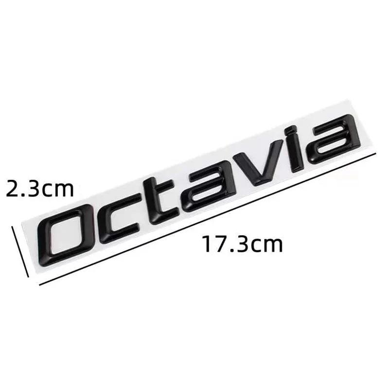 AFO1 1pcs 3D Metal High Quality Silver/black Car Letter Emblem Rear Tail Trunk Decals Badge Sticker Decal Styling For Skoda