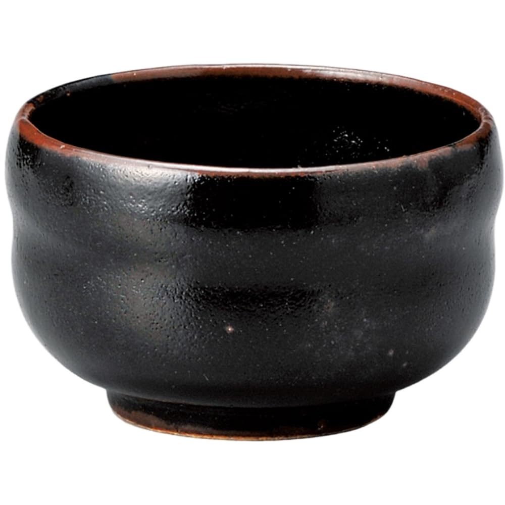 Matcha Black Glazed Hisago Small Mino Made in Japan Ale-net Bowl, Matcha, Box, Ceramic, Ware,