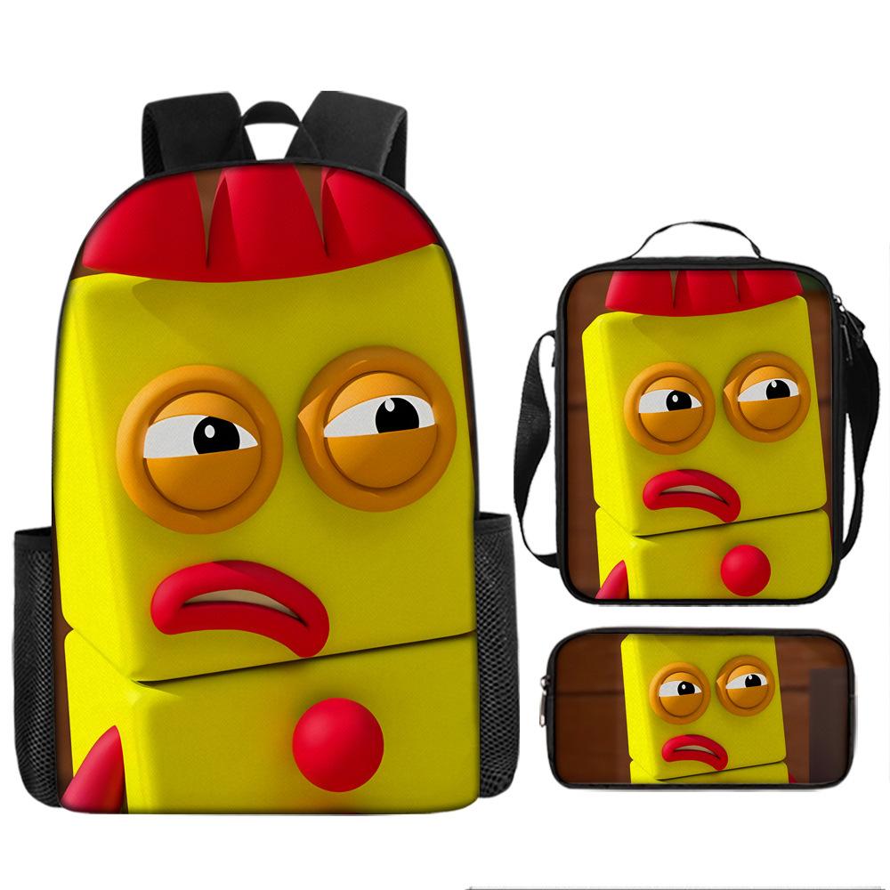 Digital Building Blocks Numberblocks School Bag Large Capacity Game Backpack Satchel Bag Pencil Bag Backpack Three-piece Set
