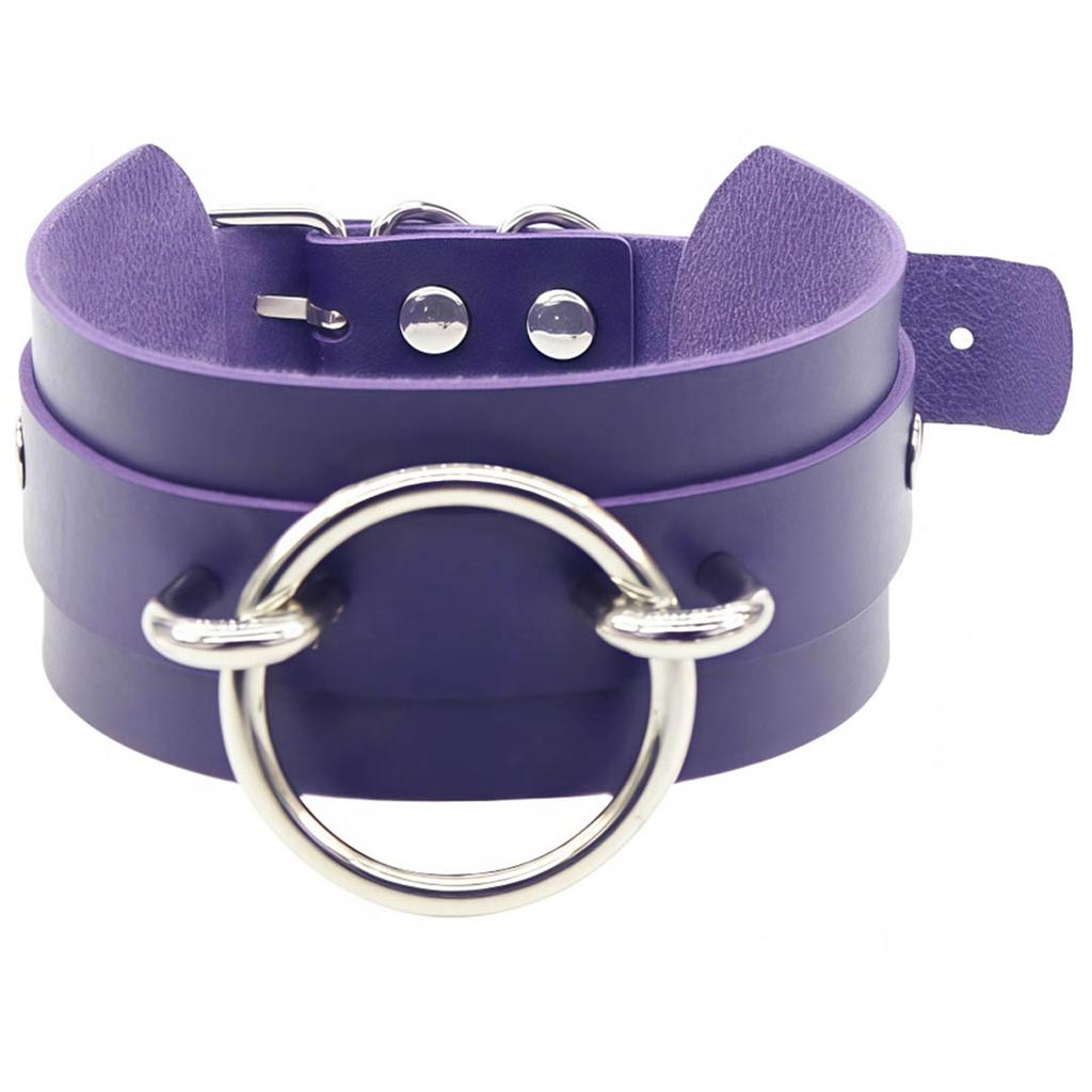 Unisex verstellbare Choker-Halskette O-Ringe Halsband für Tanzaufführungen und Mode