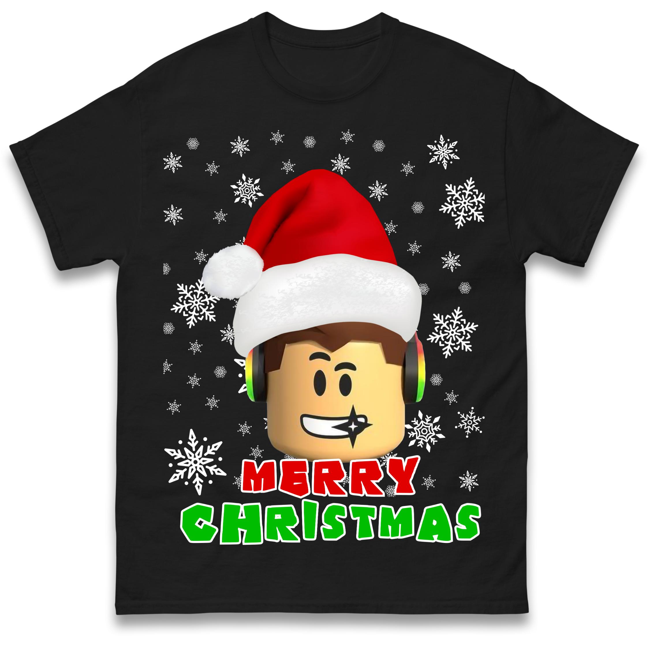 Roblox merry Christmas T Shirt Tshirt Mens Womens Unisex Tops Tees 2XL