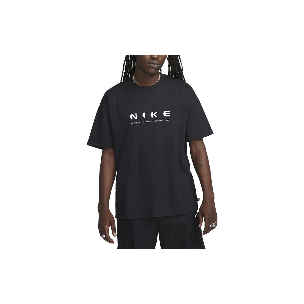 Nike T Shirts Men's Black Crew Neck Moderate Straight Fit DX9465-010