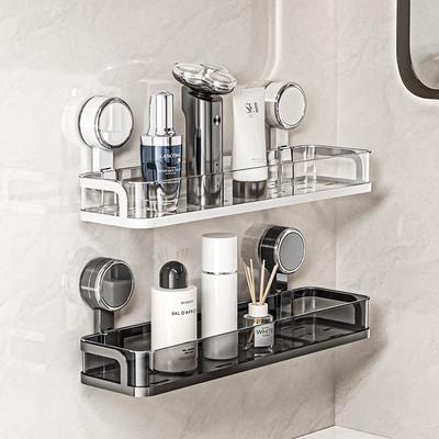 Wall-Mounted Punch-Free Bathroom Storage Rack and Shelf