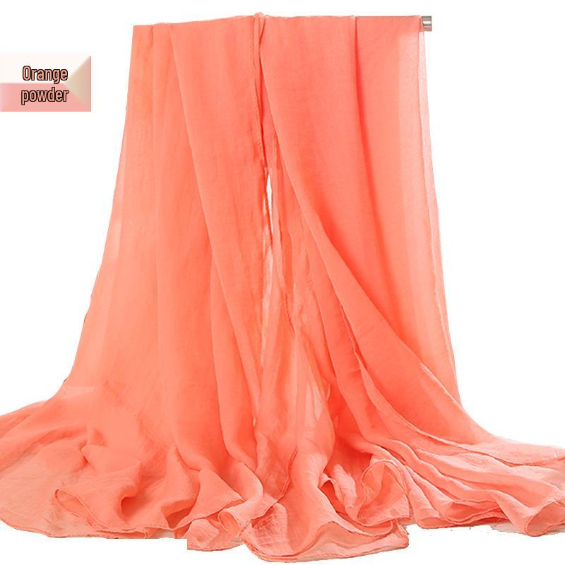 Versatile Summer Red Silk Scarf: Multifunctional Imitation Silk Shawl, Sunscreen Beach Towel, Dancing Gauze Scarf for Women