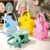 Soft Easter Gift Bag Felt Material 3D Bunny Bag Cute Easter Rabbit Candy Tote Bag  Party