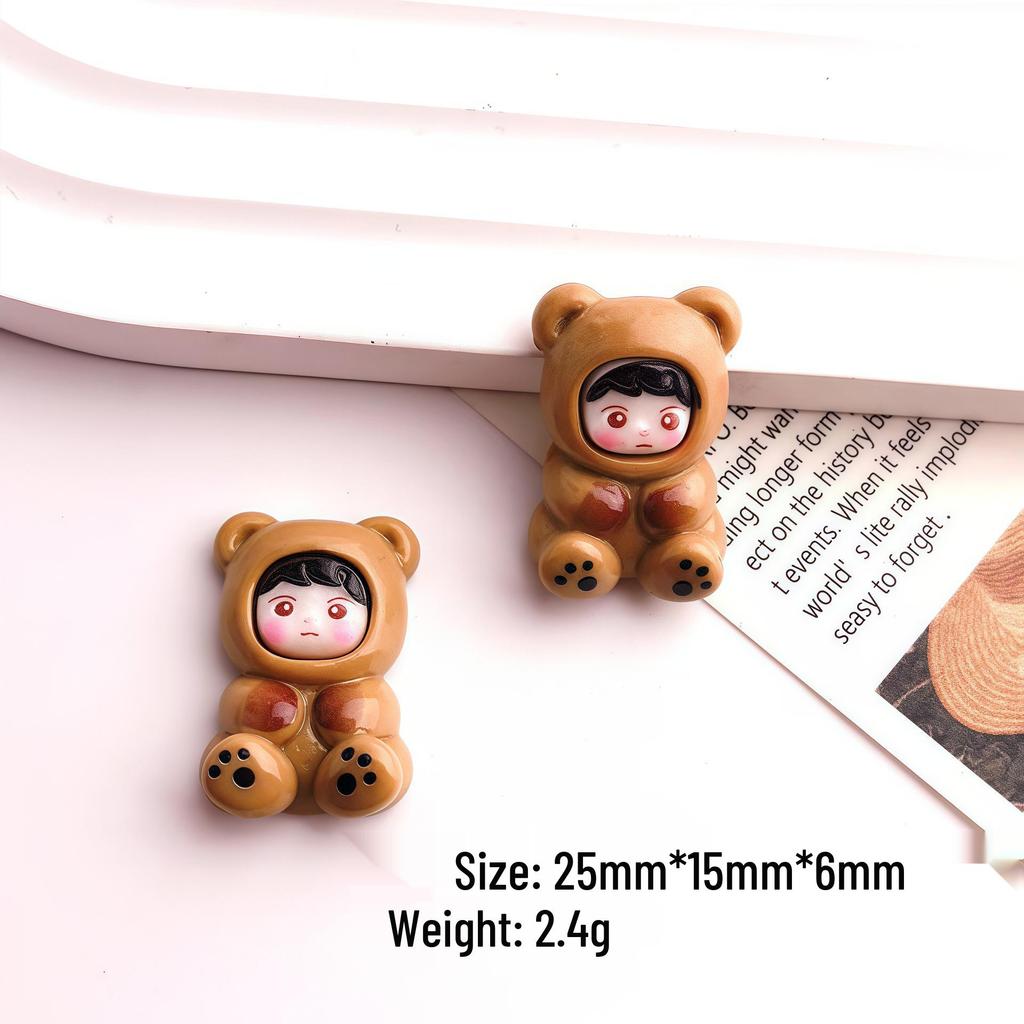 Cute Cartoon Resin Droplet Girl: DIY Phone Case & Hair Clip Accessory