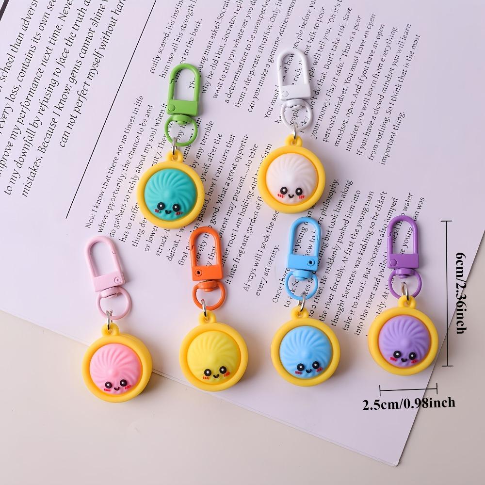 5/10/20/30Pcs Dumpling Keychains Cute Baozi W/Steamer Random Color For Giftbags Partyfavors Wedding Favors For Guests