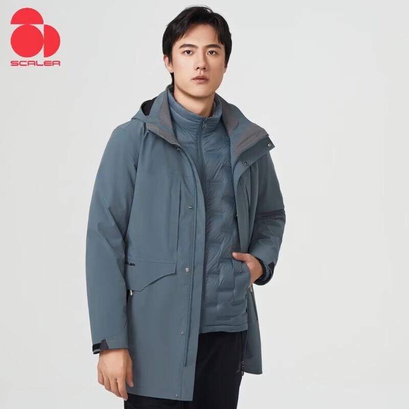 SCALER Men s Outdoor 3-in-1 Hardshell Jacket with Fleece Liner M