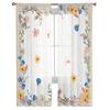 Herbal Flowers Spring Floral Sheer Voile Curtains For Living Room Bedroom Kitchen Festival Decor Chiffon Tulle Window Curtains
