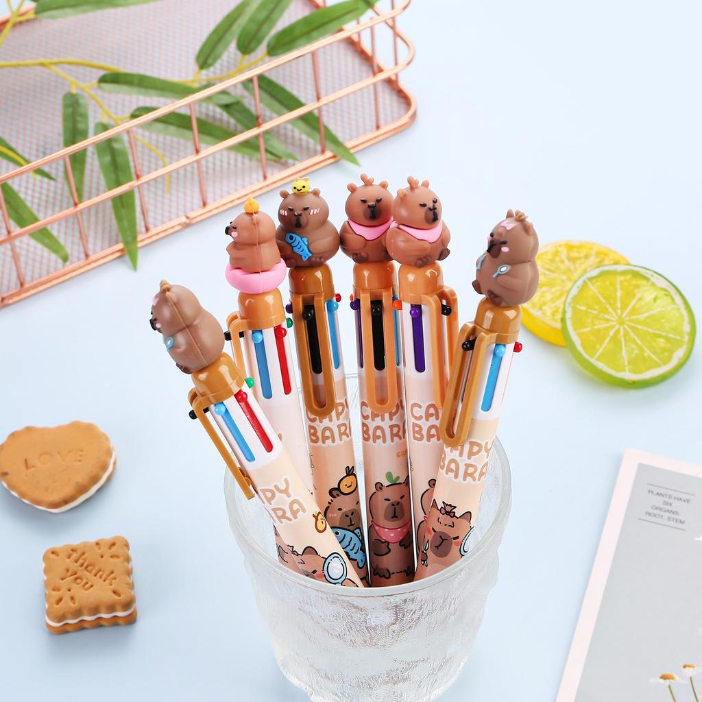 1Pc Cartoon Kapibala Gel Pen Back To School Season Gift Suitable for Office Work, Writing, Diaries, Signatures, and Student Classroom Prizes Party G