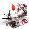 Samurai And The Red Sun Gaming Mouse Pad Nonslip Durable Desk Mat Pc Accessories Mousepads Katana Gaming Mats Tapis De Souris