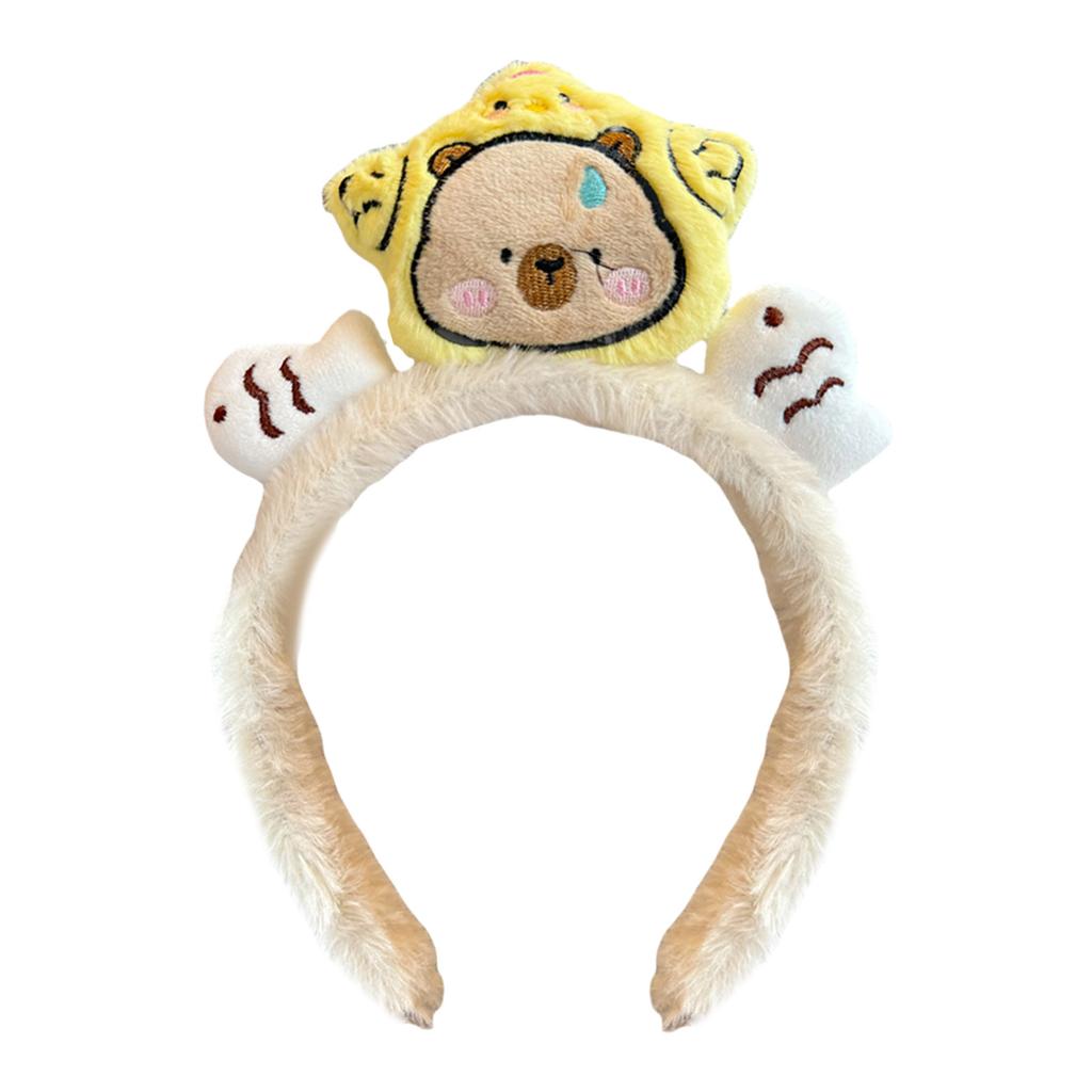 Luxurious Party Headdress Adjustable Halloween Headwear Plush Unisex Headpiece for Parties And Cosplay Event