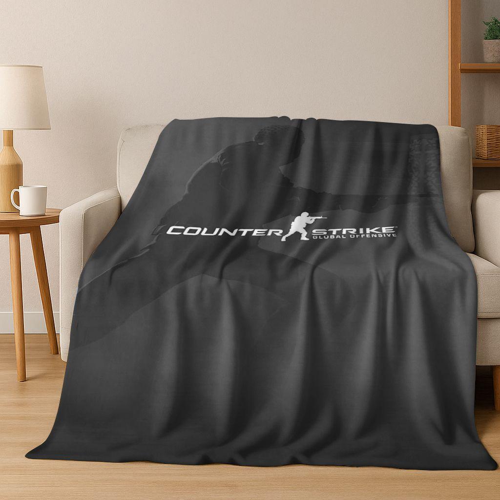 26 Style CS GO Game Counter Strike Gamer Flannel Blanket,Warm and Cozy Soft Throw Blanket for Home Bedroom Bed Sofa Cover Gift