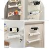 2Over-the-door storage rack——Sturdy garbage bag storage rack and cling film holder Non-perforated adjustable kitchen countertop-Multifunctional