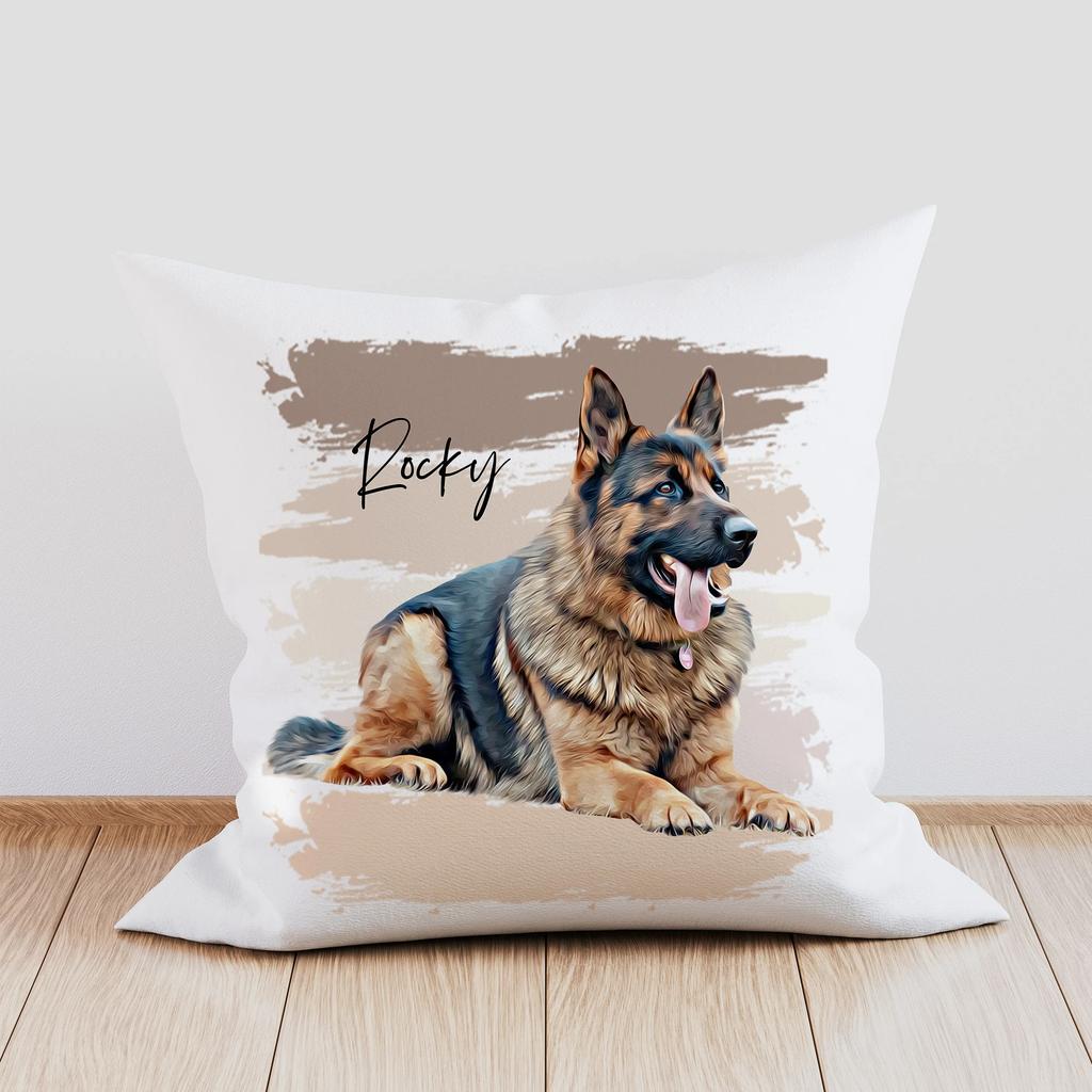 Custom Pet Photo Collage Pillow Printed Dog Cushion Personalized Throw Pillow Customisable Decor for Pet Lovers Family Gift Idea