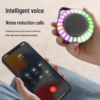 L34 RGB Sound-Activated Bluetooth Speaker with Card Slot - Enhanced Stereo, Noise Reduction, Cool Bass, Long Battery Life