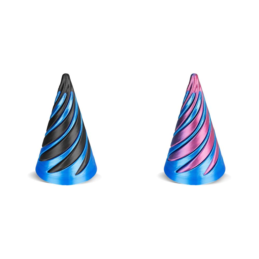 3D Printed Spiral Cone Toy Impossible Pyramid Passthrough Sculpture Pass Through Pyramid Mini Vortex Thread Illusion Toys