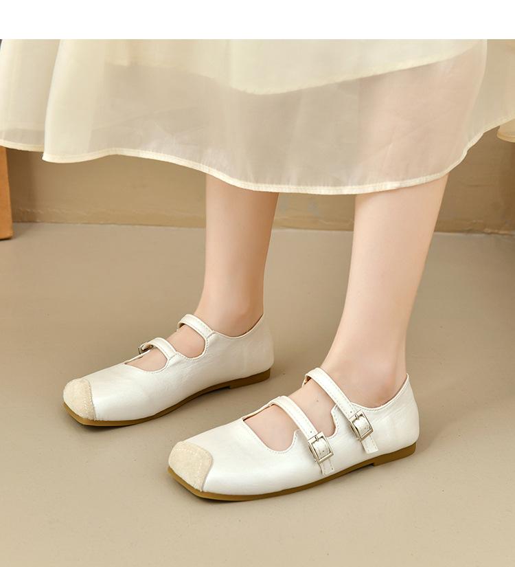 

2025 new Korean version flat-soled single shoes women s versatile casual Mary Jane shoes breathable butterfly soft-soled grandma shoes tide 40