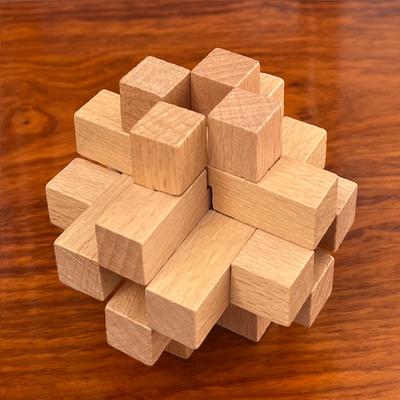 Wooden Kong Ming Lock Lu Ban Lock IQ Brain Teaser Educational Toy for Kids Children Montessori 3D Puzzles Game Unlock Toys Adult