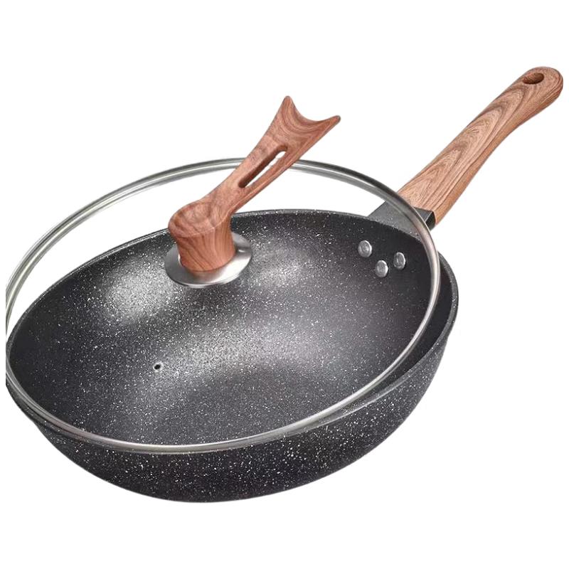 Bingyue Maifan Stone Non-Stick Wok with Lid