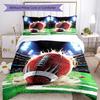 Soccer Bedding Set Breathable Duvet Cover with Pillowcases Decorative Bed Linen for Bedroom Home Decoration Birthday Gift