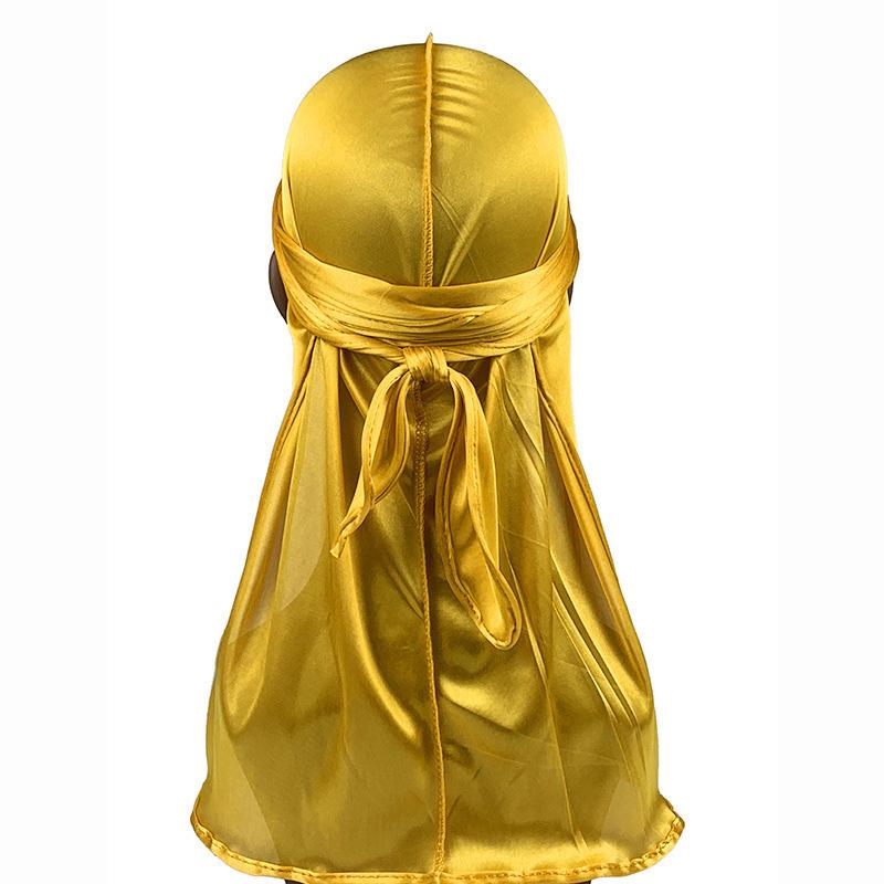 Imitation Silk Edging Long Tail Pirate Hat & Cycling Durag