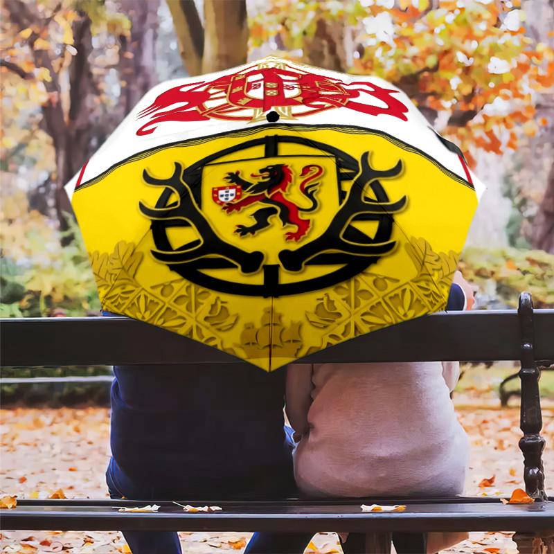 Royal Heraldry Ornate Design Folding umbrella Portable travel Umbrella travel light
