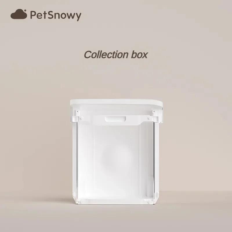 PetSnowy Gatto Cassetta Igienica/Tappetino/Rete Filtrante/Striscia di Gomma/Caricabatterie/Lettiera per Gatti Set Completo di Accessori Gabinetti Scomparto a Sfera